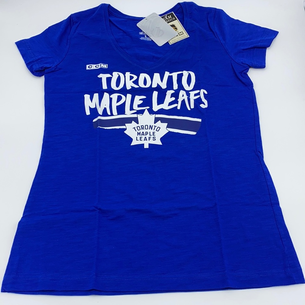 NWT Women’s Toronto Maple Leafs Logo T-Shirt Blue Size L